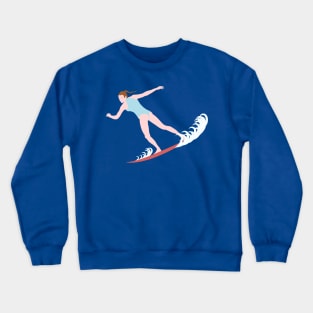 Surfing Brunette Crewneck Sweatshirt